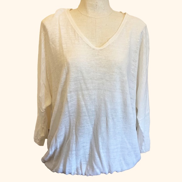 Fred and Sibelius Sheer Oversize White Long sleeve Shirt Sz L - Picture 1 of 5